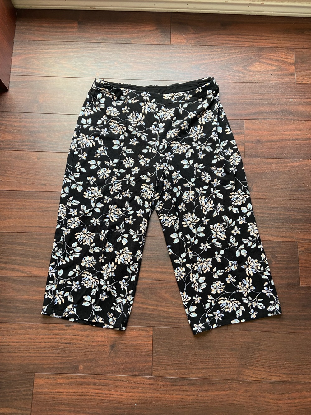 JJILL WEARABLE COLLECTION FLORAL STRETCHY PANTS WOMEN’S LARGE PETITE